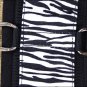 36 inch WEAVER BLACK WITH ZEBRA PRINT UNTAMED FELT LINED SMART HORSE CINCH GIRTH