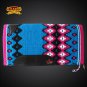 FE335-F HILASON WESTERN NEW ZEALAND WOOL HORSE SADDLE BLANKET PINK BLUE BLACK