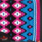 FE335-F HILASON WESTERN NEW ZEALAND WOOL HORSE SADDLE BLANKET PINK BLUE BLACK
