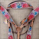 S510 NEW HILASON WESTERN HAND PAINT LEATHER HORSE BRIDLE HEADSTALL BREAST COLLAR
