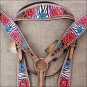 S510 NEW HILASON WESTERN HAND PAINT LEATHER HORSE BRIDLE HEADSTALL BREAST COLLAR