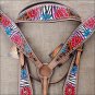 S510 NEW HILASON WESTERN HAND PAINT LEATHER HORSE BRIDLE HEADSTALL BREAST COLLAR