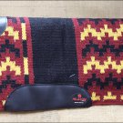 FEP202 MADE IN USA BLACK CRIMSON HILASON WESTERN WOOL FELT SADDLE BLANKET PAD