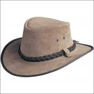X LARGE CONNER HANDMADE BC HATS BAC PAC TRAVELLER SUEDE AUSTRALIAN LEATHER MOOSE