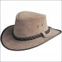 X LARGE CONNER HANDMADE BC HATS BAC PAC TRAVELLER SUEDE AUSTRALIAN LEATHER MOOSE