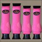 SMALL HILASON PINK HORSE FRONT REAR LEG PROTECTION ULTIMATE SPORTS BOOT 4 PACK