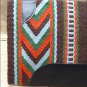 HILASON WESTERN NEW ZEALAND WOOL HORSE SADDLE BLANKET BROWN ORANGE DARK GREEN