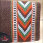 HILASON WESTERN NEW ZEALAND WOOL HORSE SADDLE BLANKET BROWN ORANGE DARK GREEN