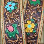 40in. TONY LAMA COUNTRY GARDEN LADIES FLORAL TOOLED LEATHER BELT WESTERN COWGIRL