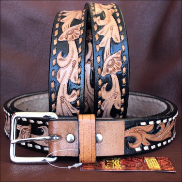 30 inch NEW HILASON TAN HANDMADE WESTERN WORK LEATHER MEN GUN HOLSTER BELT