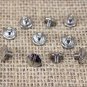 1/4" HILASON WESTERN HORSE SADDLE FLOWER CHICAGO SCREW NICKEL PLATED 50 SET