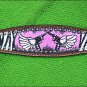 M21 HILASON WESTERN ZEBRA LEATHER HORSE BREAST COLLAR MAHOGANY ANGEL CROSS GUN