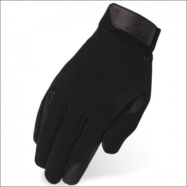 10 SIZE HERITAGE TACKIFIED PERFORMANCE RIDING GLOVES HORSE EQUESTRIANS BLACK