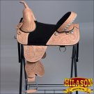 TW101-F HILASON TREELESS WESTERN TRAIL BARREL RACING LEATHER HORSE SADDLE 17"