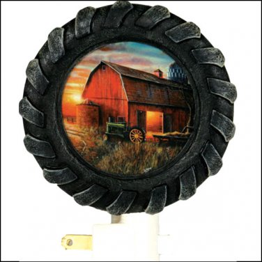 RIVERS EDGE HOME DECOR FARM TRACTOR NIGHT LIGHT WITH BULB INCLUDED