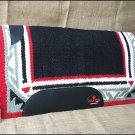 MADE IN USA FE225 HILASON WESTERN WOOL FELT SADDLE BLANKET PAD BLACK RED WHITE