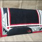 MADE IN USA FE225 HILASON WESTERN WOOL FELT SADDLE BLANKET PAD BLACK RED WHITE