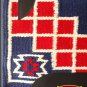 MADE IN USA F245 HILASON WESTERN WOOL FELT SADDLE BLANKET PAD BLUE WHITE RED