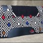 FEP237 MADE IN USA HILASON WESTERN WOOL FELT SADDLE BLANKET PAD BLACK WHITE BLUE