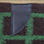 FEP239 HILASON NEW ZEALAND WOOL SADDLE BLANKET WESTERN RODEO BROWN WHITE GREEN