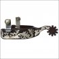 PROFESSIONAL CHOICE BOB AVILA MEDIUM SHANK FLORAL ENGRAVED HORSE RIDING SPURS