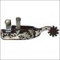 PROFESSIONAL CHOICE BOB AVILA MEDIUM SHANK FLORAL ENGRAVED HORSE RIDING SPURS