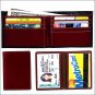 AMERICAN WEST WALLETS MENS BI FOLD PURSE TAN CHOCOLATE HAIR CROSS SIGN