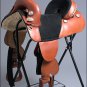 TW103M-F HILASON MAHOGANY TREELESS WESTERN TRAIL BARREL RACING HORSE SADDLE 17"