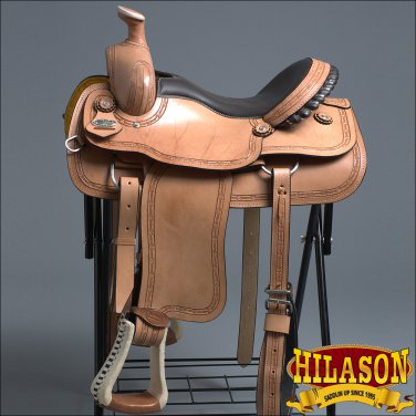 RS109F- HILASON "BIG KING Series" WESTERN WADE RANCH ROPING COWBOY SADDLE 16