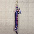 NAVY-TAN-BURGUNDY WEAVER TACK HORSE POLY LEAD ROPE W/ SOLID BRASS 225 SNAP