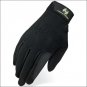 09 SIZE HERITAGE PERFORMANCE FLEECE LEATHER HORSE RIDING EQUESTRIAN GLOVE BLACK