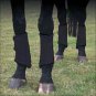 MEDIUM PROFESSIONAL CHOICE LEATHER PROTECTION HORSE LEG BOOTS VALUE 4 PACK BLACK