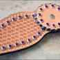 S502 HILASON WESTERN LEATHER HORSE ONE EAR BRIDLE HEADSTALL TAN PINK RHINESTONES