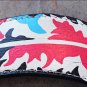 HILASON WESTERN LEATHER BREAST COLLAR HAND PAINT INDIAN FEATHER
