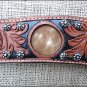HILASON WESTERN LEATHER HORSE  BREAST COLLAR DARK OIL BLACK INLAY HAIR ON INLAY