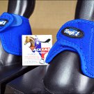 JT4103 LARGE TOUGH 1 NO TURN QUICK WRAP VENTED NEOPRENE HORSE BELL BOOTS ROYAL