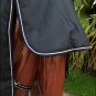 70" HILASON 1200D WINTER WATERPROOF 400GSM POLY TURNOUT HORSE BLANKET BLACK