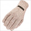 10 SIZE HERITAGE HORSE RIDING RAGG WOOL GLOVE OATMEAL GENUINE LEATHER PALM