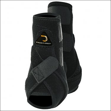 LARGE CACTUS DYNAMIC EDGE HORSE HIND REAR LEG PROTECTION SPORT BOOTS PAIR BLACK