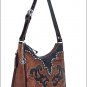 AW916 AMERICAN WEST ANTIQUE BROWN LEATHER LADIES SHOULDER HANDBAG PURSE
