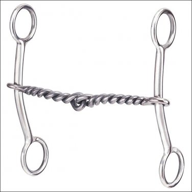 HILASON STAINLESS STEEL SLIDING HORSE GAG BIT TWISTED WIRE SNAFFLE MOUTH