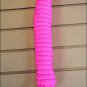 HOT PINK HILASON BRAIDED POLYPROPYLENE HORSE TRAINING LEAD ROPE W/ LEATHER LASH