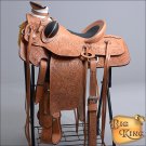 W92-F HILASON BIG KING SERIES WESTERN LEATHER WADE RANCH ROPING TRAIL SADDLE 16"