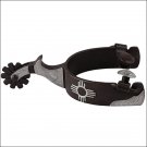 HILASON CLASSIC ANTIQUE FINISH ZIA MOTIF MEN SPUR CHAP GUARD