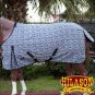 70" HILASON 1200D WINTER WATERPROOF TURNOUT HORSE BLANKET BLACK WHITE CANYON