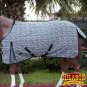70" HILASON 1200D WINTER WATERPROOF TURNOUT HORSE BLANKET BLACK WHITE CANYON