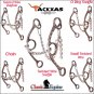 CLASSIC EQUINE BARREL HORSE GAG BIT DIAMOND LONG SHANK