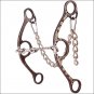 CLASSIC EQUINE BARREL HORSE GAG BIT DIAMOND LONG SHANK