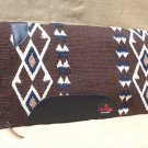 MADE IN USA FE308 HILASON WESTERN WOOL FELT SADDLE BLANKET PAD BROWN WHITE