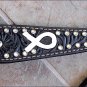 HILASON WESTERN LEATHER HORSE BRIDE HEADSTALL BROWN WHITE BREAST CANCER RIBBON